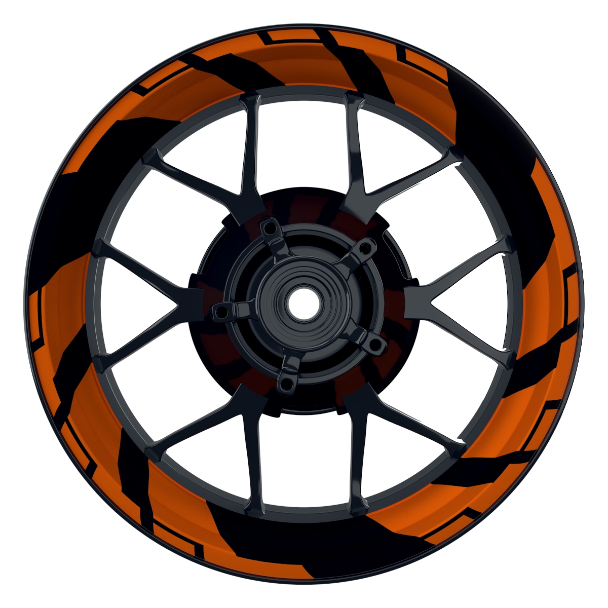 Chainsaw orange Wheelsticker Felgenaufkleber