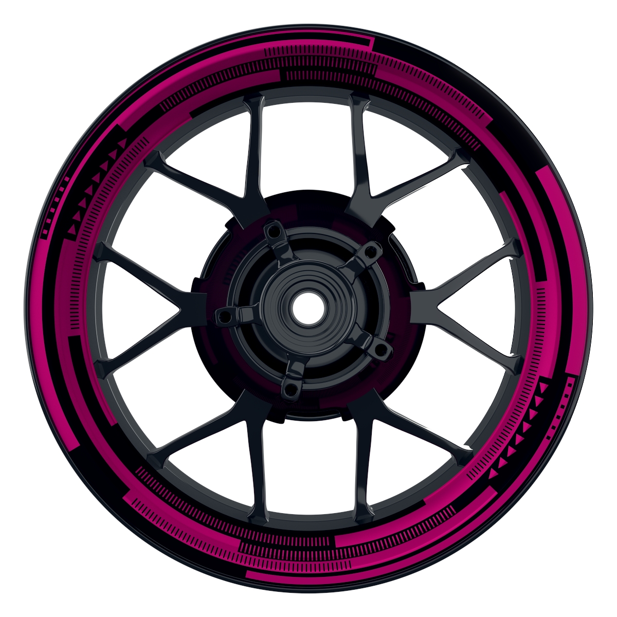 Cybertech schwarz pink Wheelsticker Felgenaufkleber