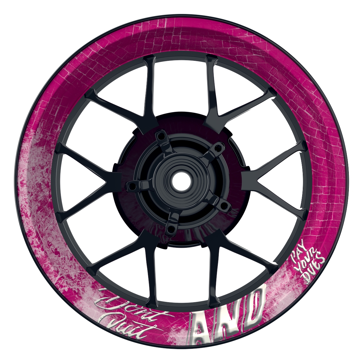 Dontquit pink Wheelsticker Felgenaufkleber