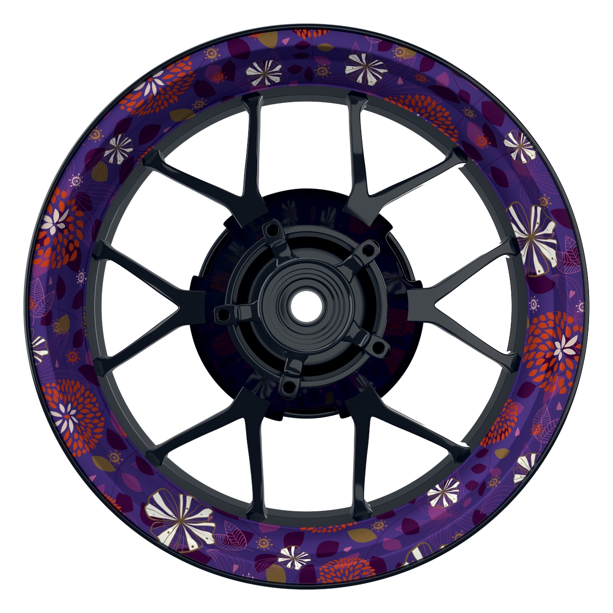 Flowers 10 Wheelsticker Felgenaufkleber
