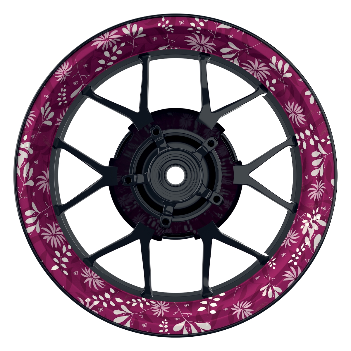 Flowers 2 Wheelsticker Felgenaufkleber