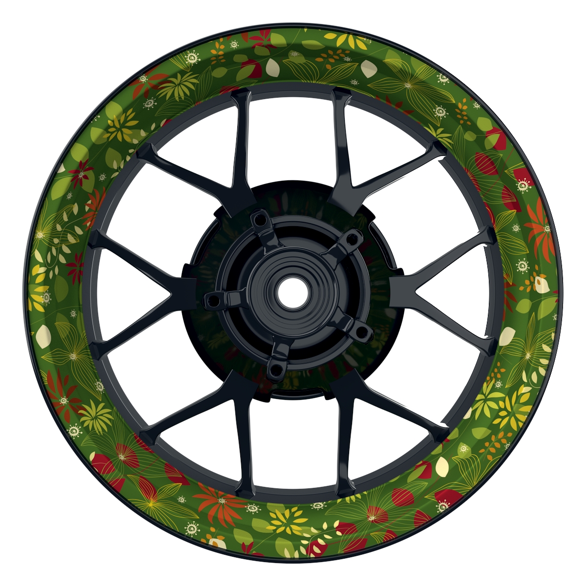 Flowers 9 Wheelsticker Felgenaufkleber