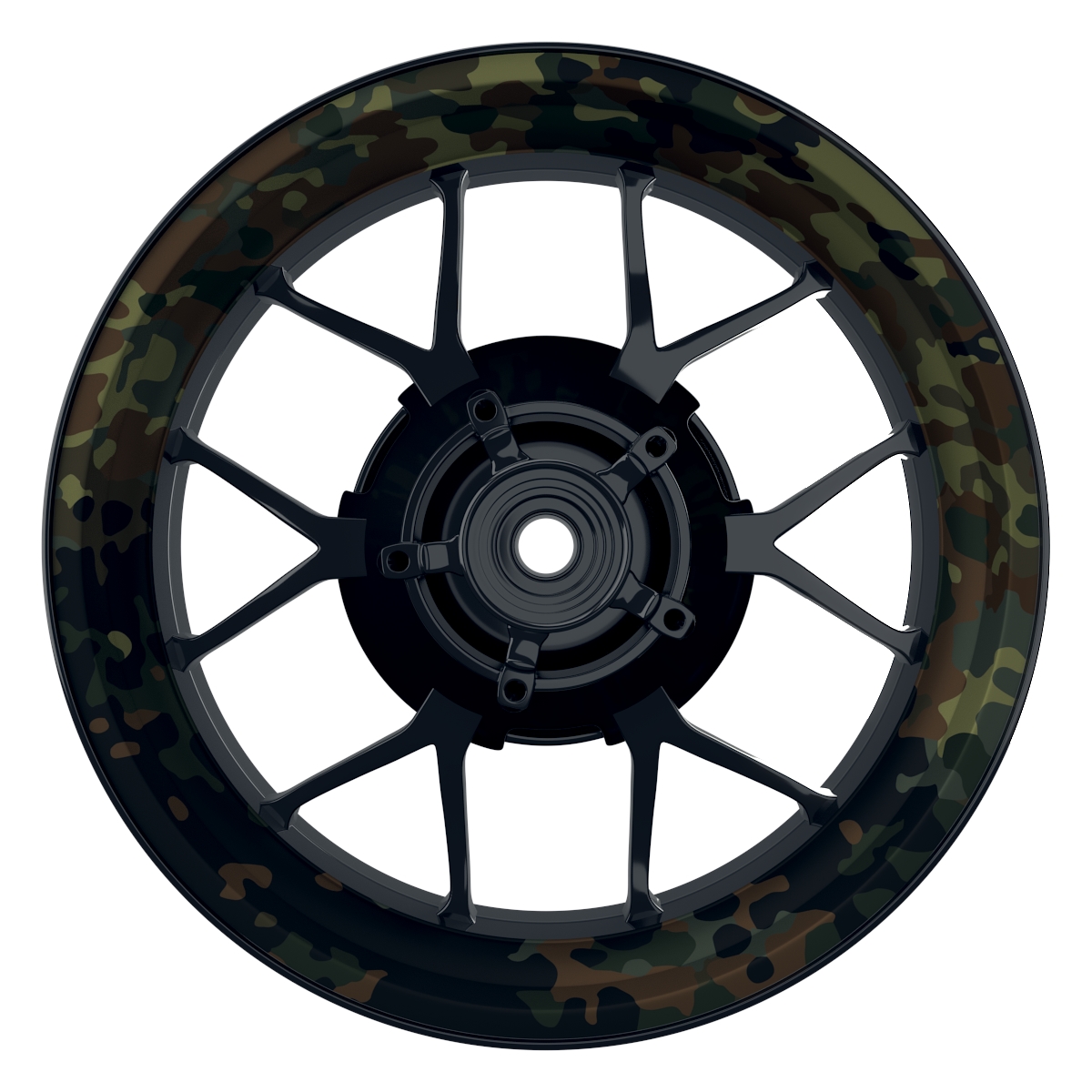 German camouflage Wheelsticker Felgenaufkleber