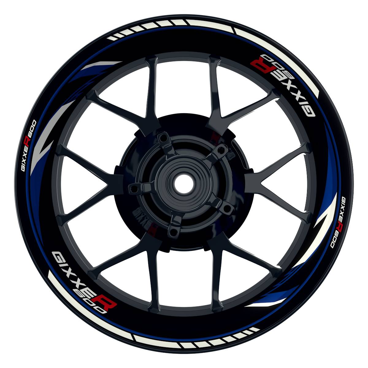 GIXXER600 Razor schwarz blau Wheelsticker Felgenaufkleber