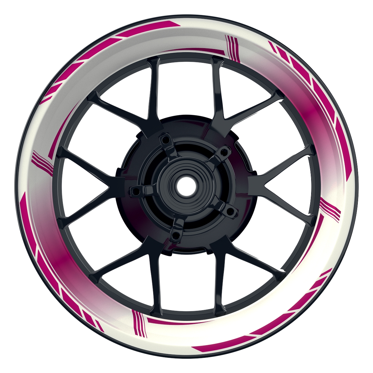 Gradient weiss pink Wheelsticker Felgenaufkleber