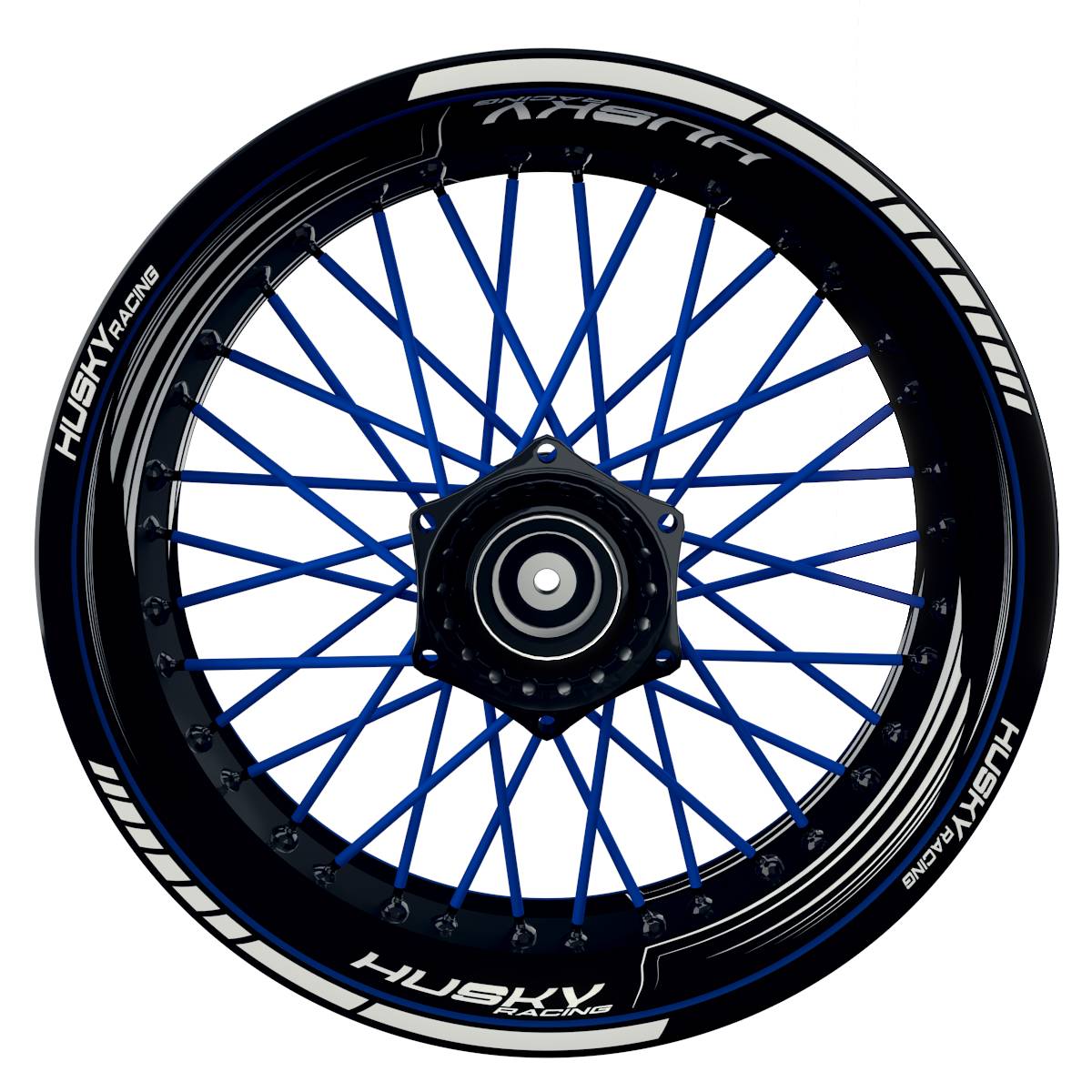 HuskyRACING SAW schwarz blau Wheelsticker Felgenaufkleber