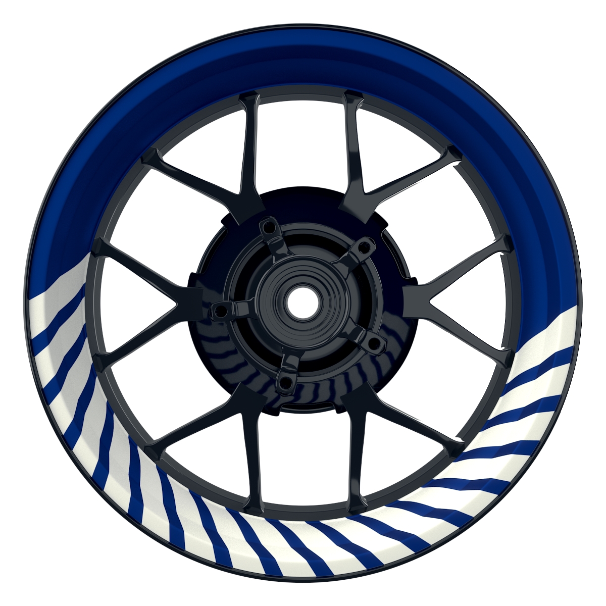 Hypnotic weiss blau Wheelsticker Felgenaufkleber