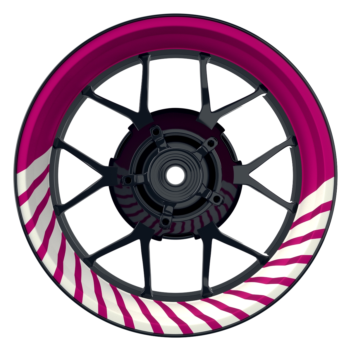 Hypnotic weiss pink Wheelsticker Felgenaufkleber