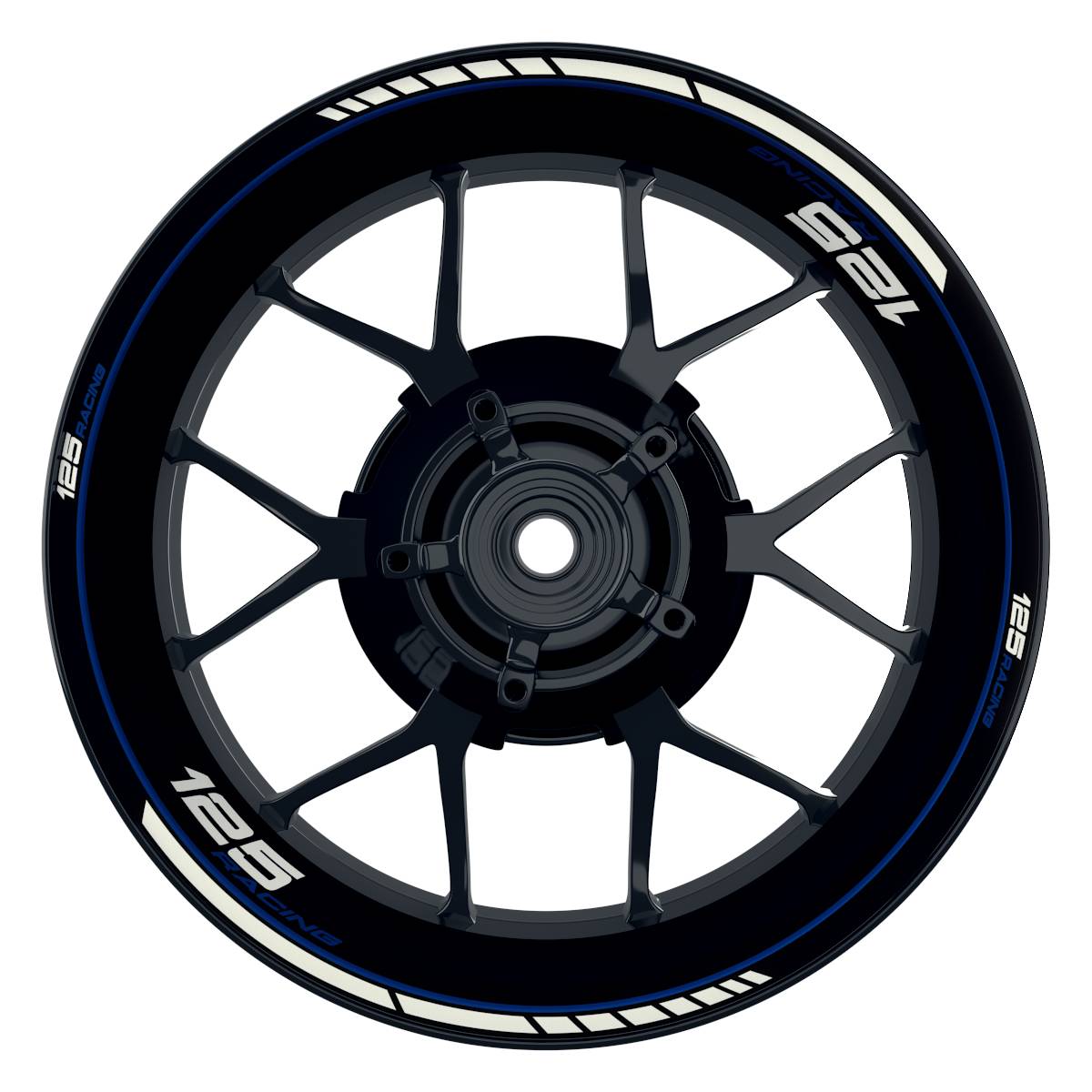 KTM 125RACING Clean schwarz blau Wheelsticker Felgenaufkleber