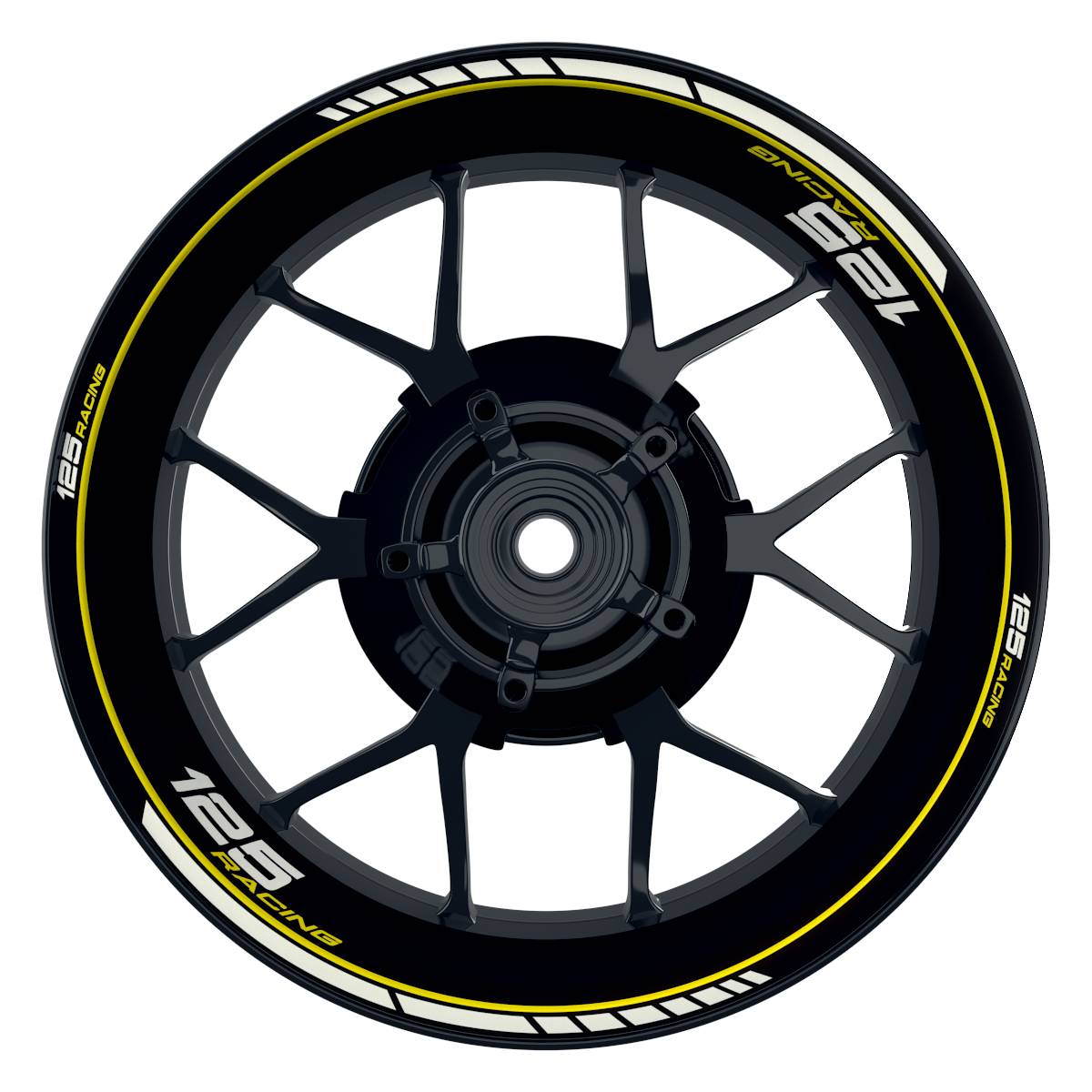 KTM 125RACING Clean schwarz gelb Wheelsticker Felgenaufkleber