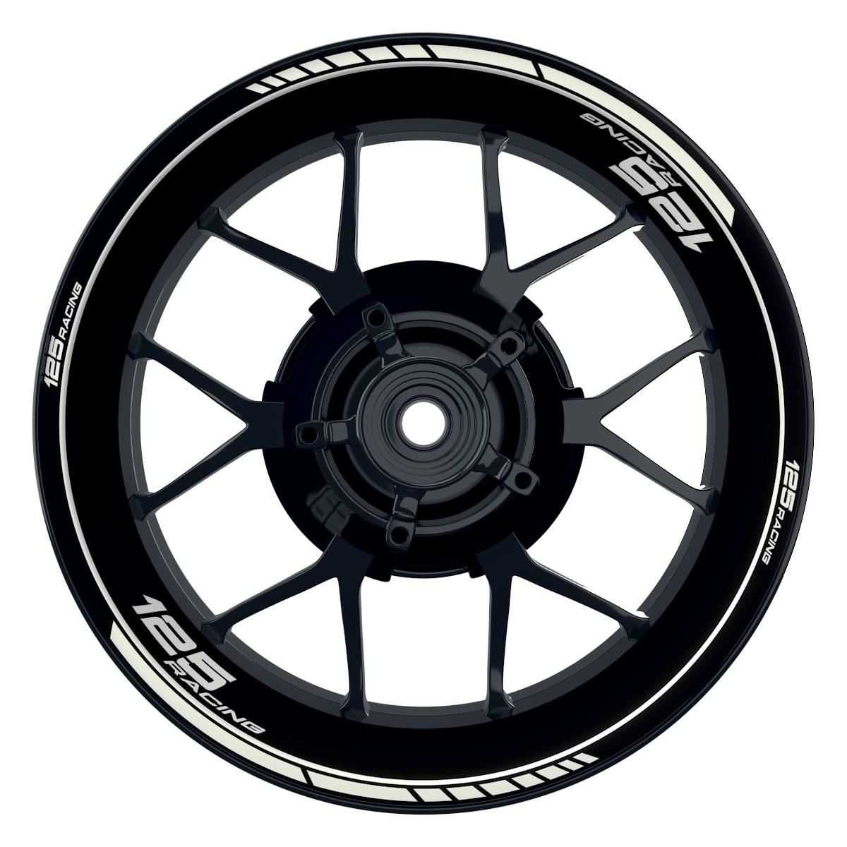 KTM 125RACING Clean schwarz weiss Wheelsticker Felgenaufkleber