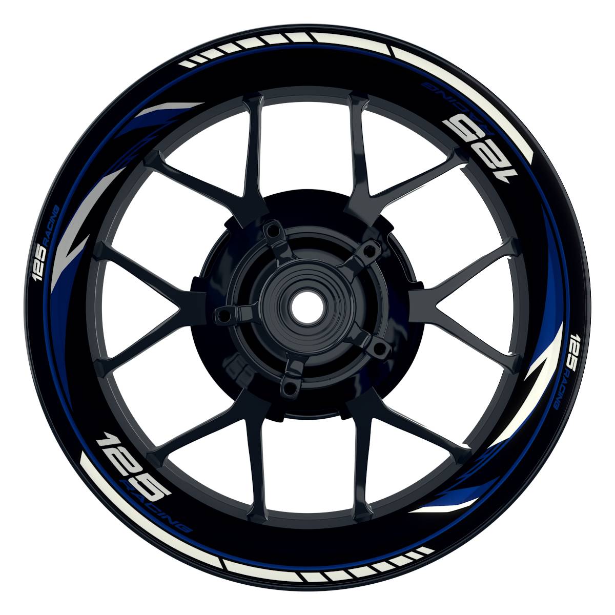 KTM 125RACING Razor schwarz blau Wheelsticker Felgenaufkleber