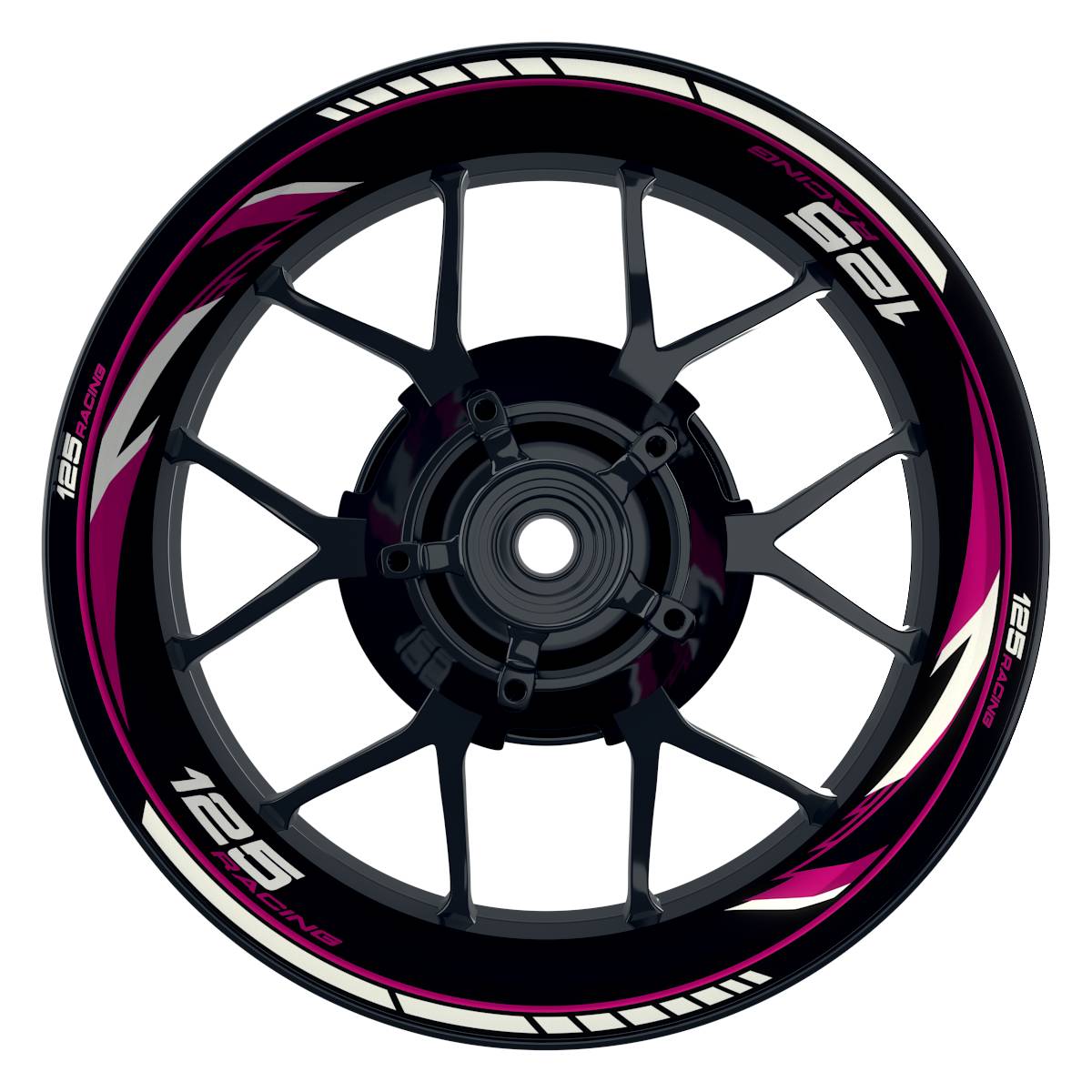 KTM 125RACING Razor schwarz pink Wheelsticker Felgenaufkleber