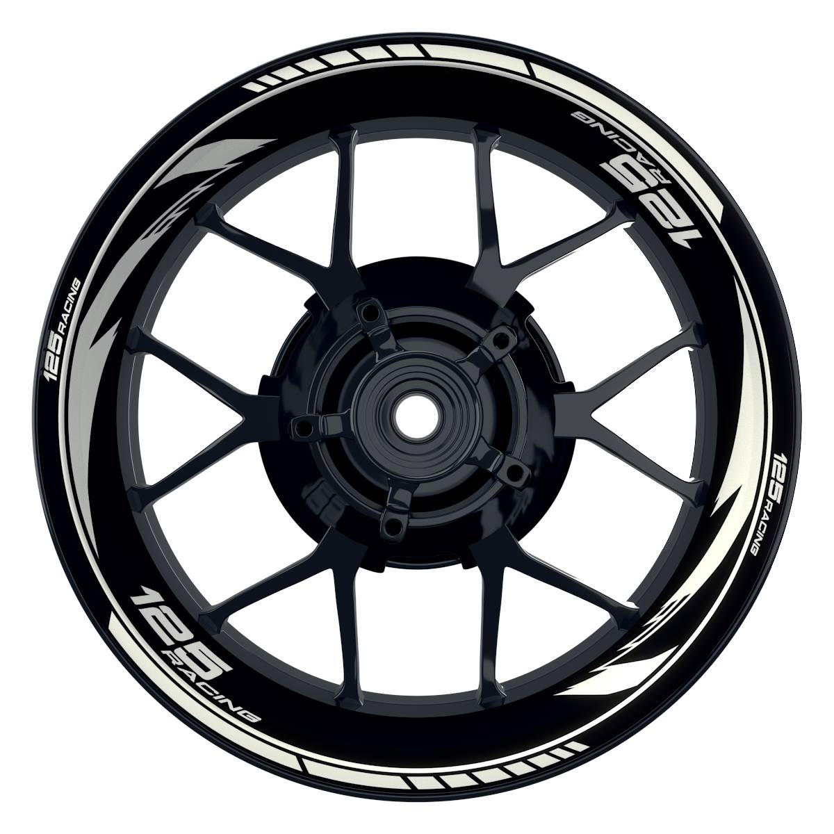 KTM 125RACING Razor schwarz weiss Wheelsticker Felgenaufkleber