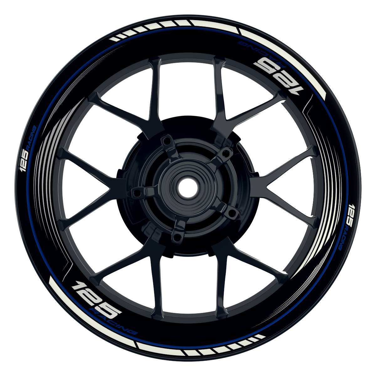 KTM 125RACING SAW schwarz blau Wheelsticker Felgenaufkleber