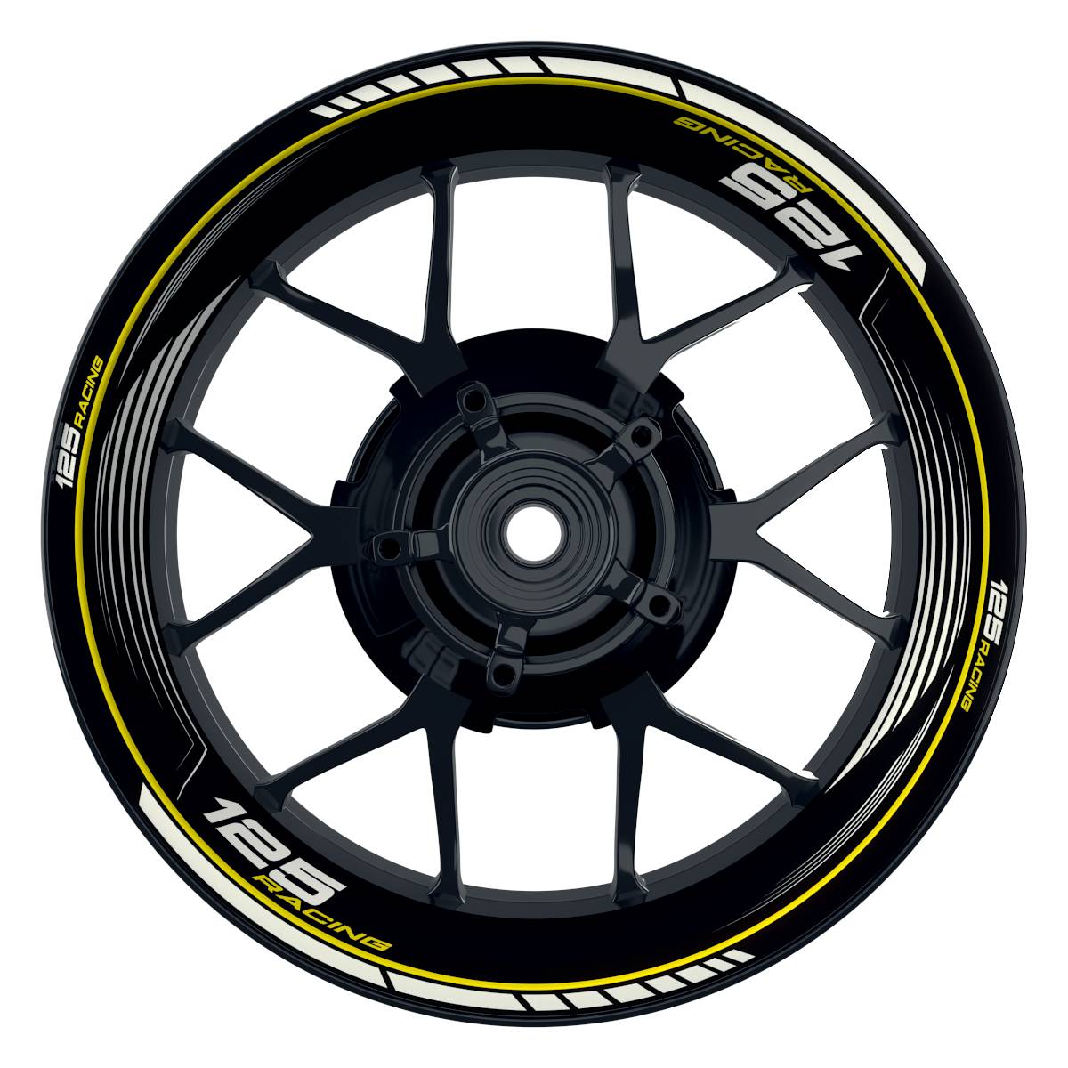 KTM 125RACING SAW schwarz gelb Wheelsticker Felgenaufkleber