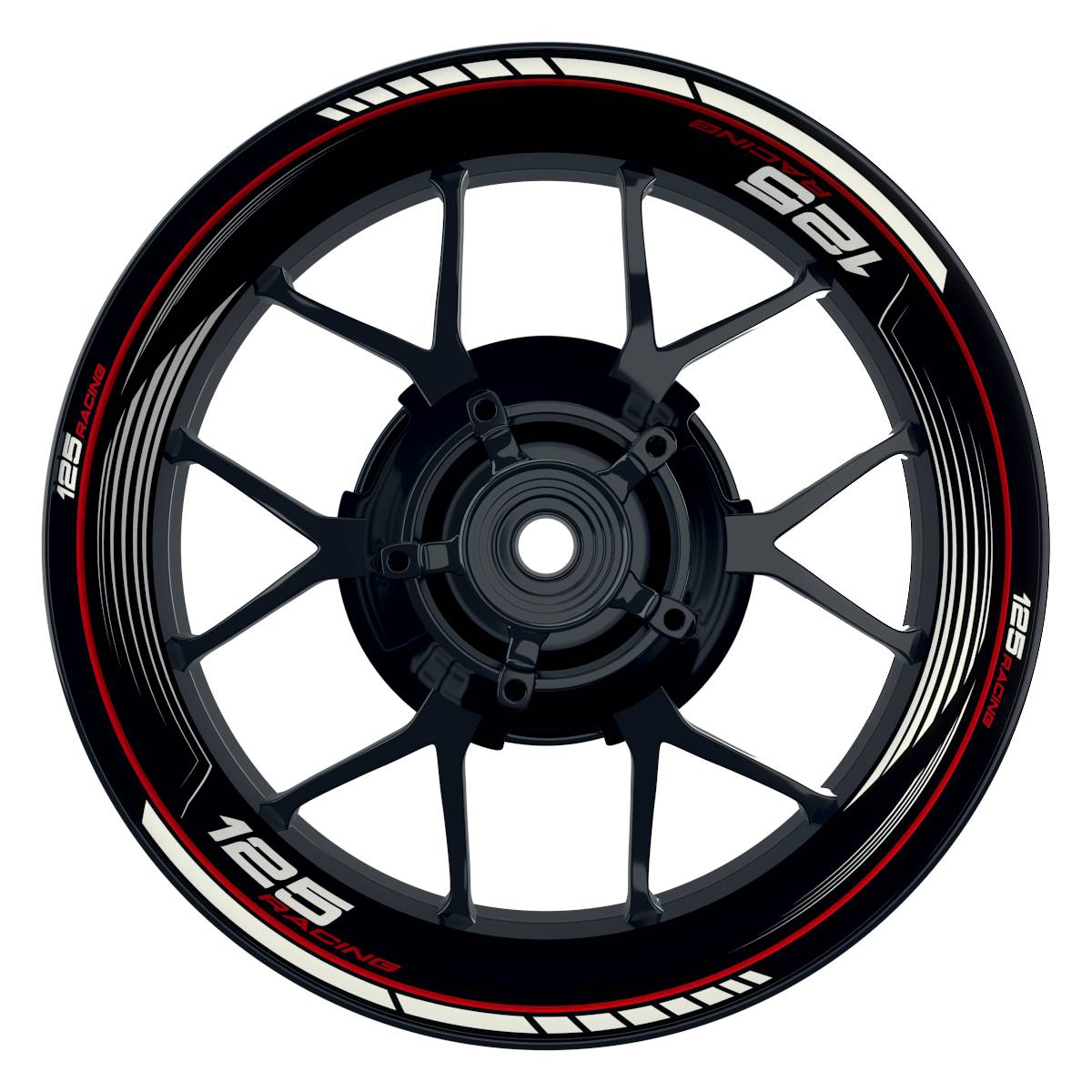KTM 125RACING SAW schwarz rot Wheelsticker Felgenaufkleber