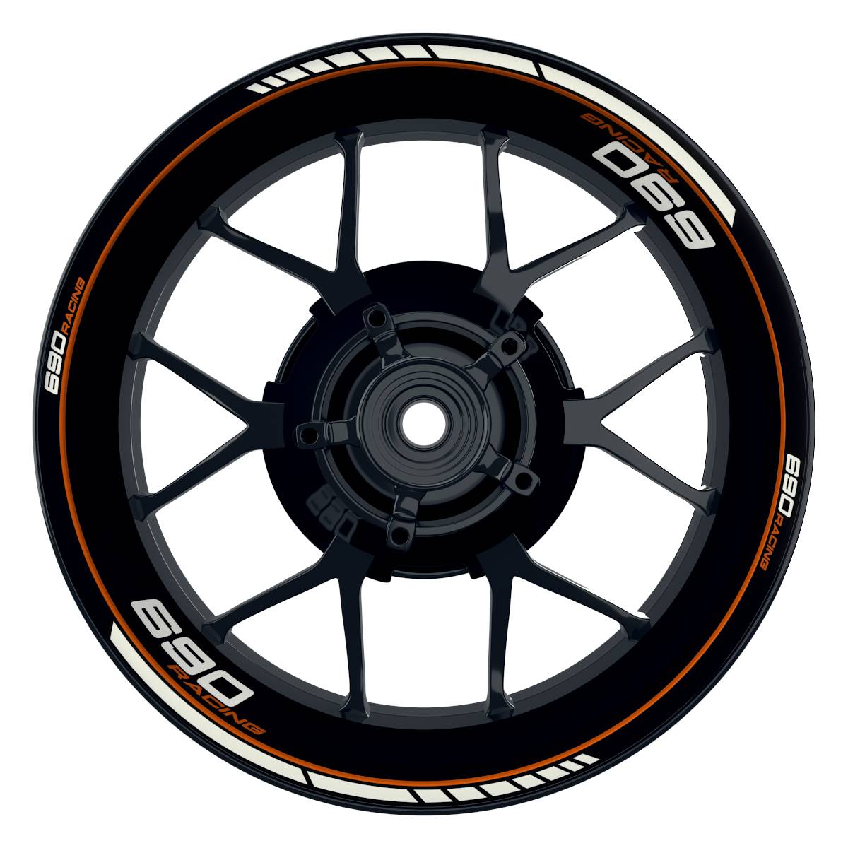 KTM 690RACING Clean schwarz orange Wheelsticker Felgenaufkleber