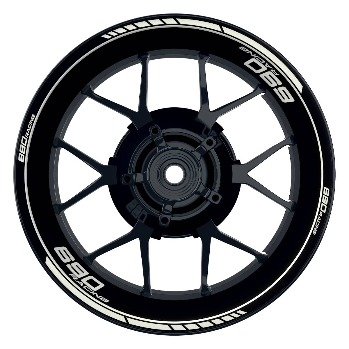 KTM 690RACING Clean schwarz weiss Wheelsticker Felgenaufkleber