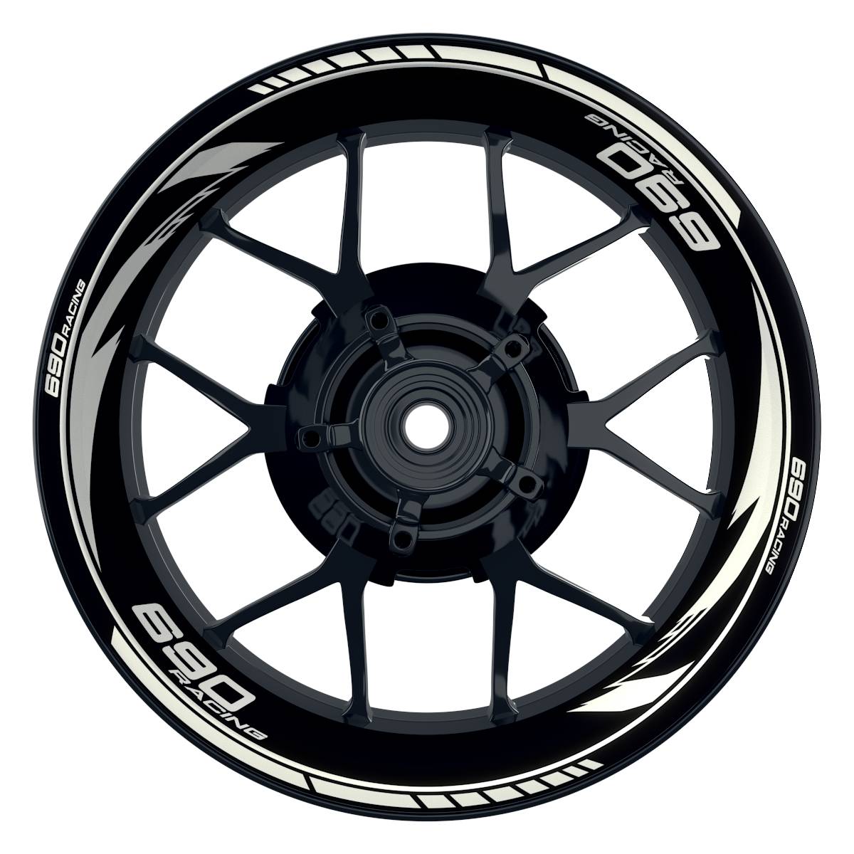 KTM 690RACING Razor schwarz weiss Wheelsticker Felgenaufkleber