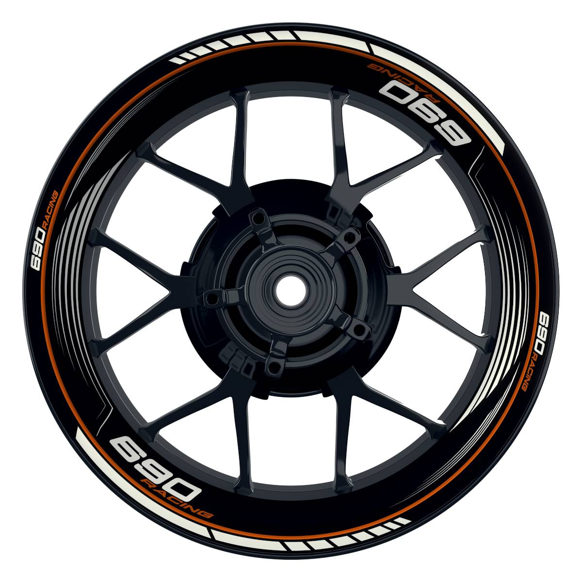 KTM 690RACING SAW schwarz orange Wheelsticker Felgenaufkleber