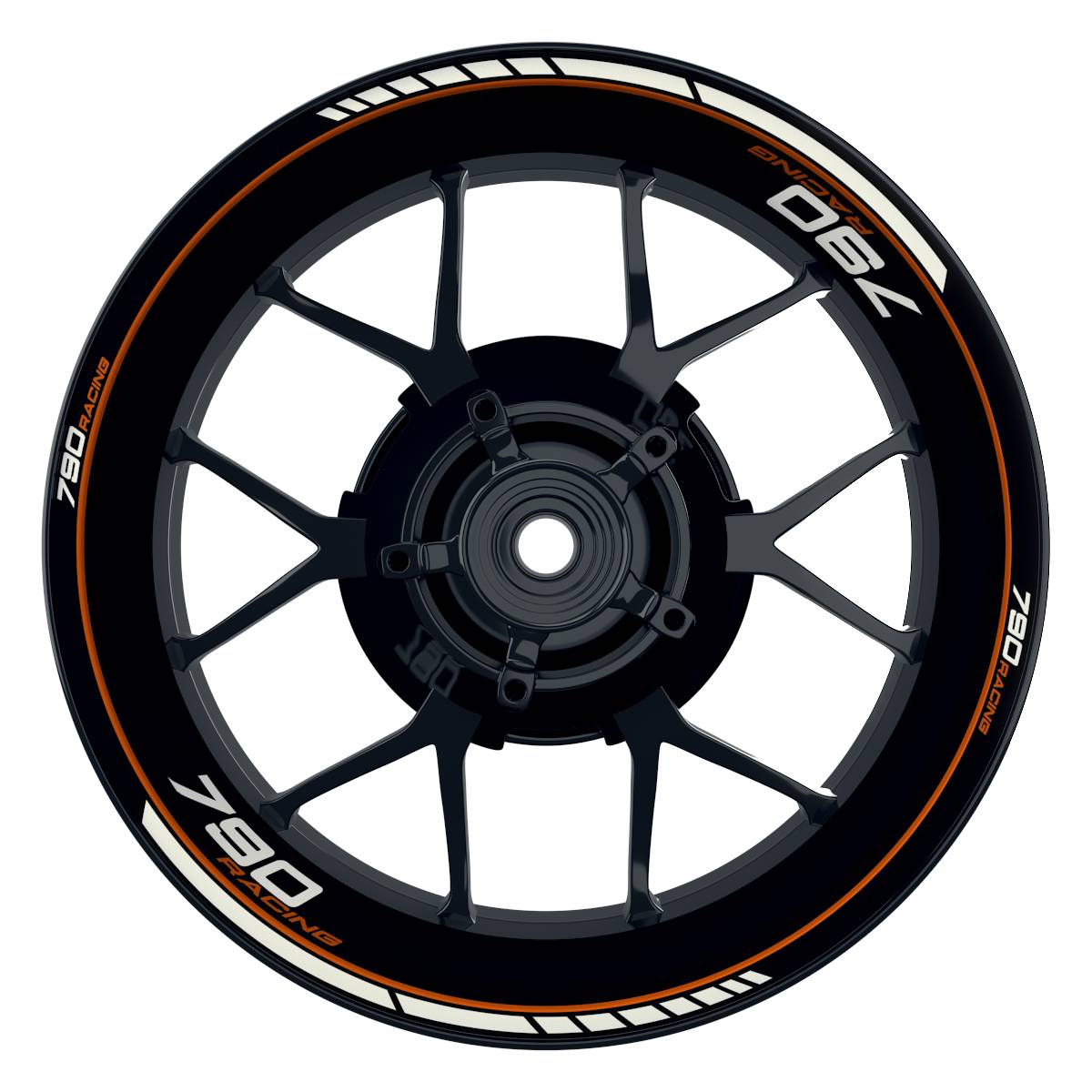 KTM 790RACING Clean schwarz orange Wheelsticker Felgenaufkleber