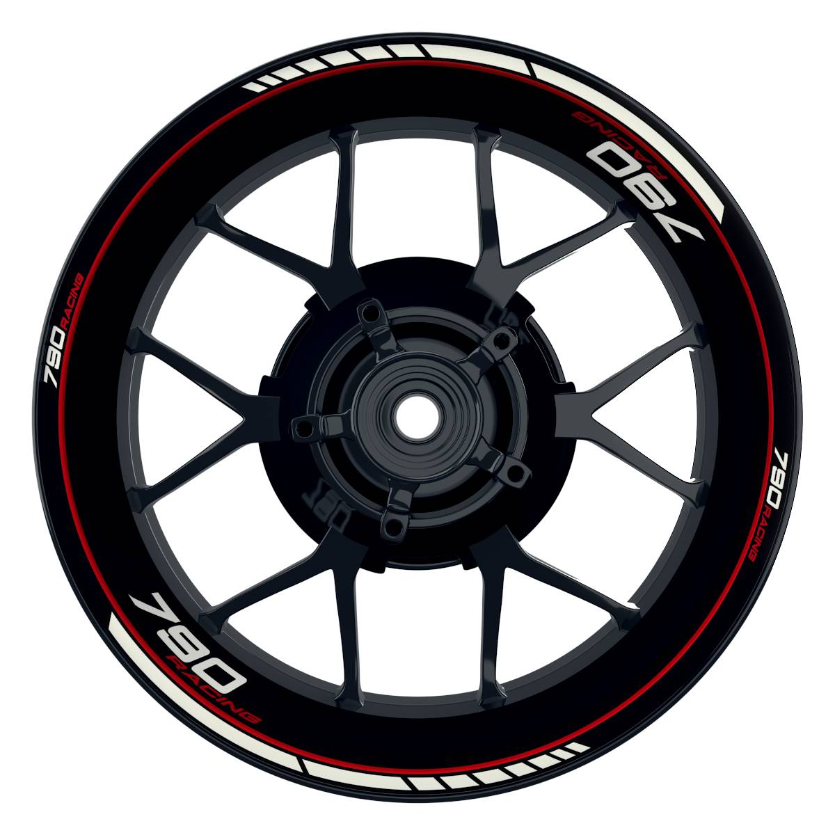 KTM 790RACING Clean schwarz rot Wheelsticker Felgenaufkleber