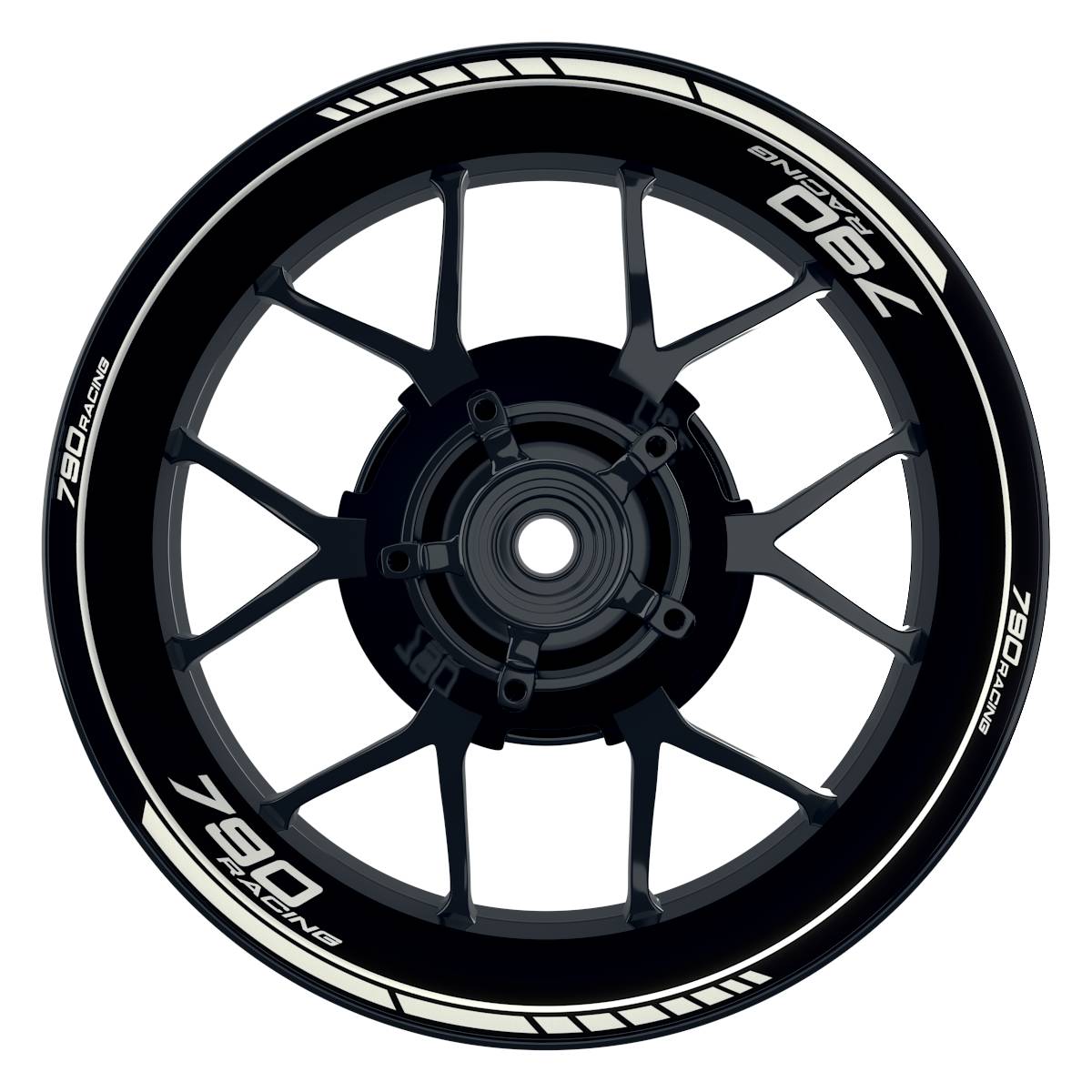 KTM 790RACING Clean schwarz weiss Wheelsticker Felgenaufkleber