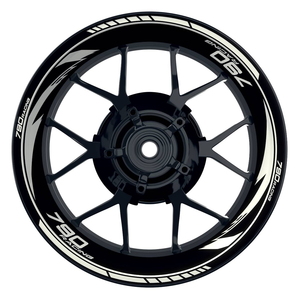 KTM 790RACING Razor schwarz weiss Wheelsticker Felgenaufkleber