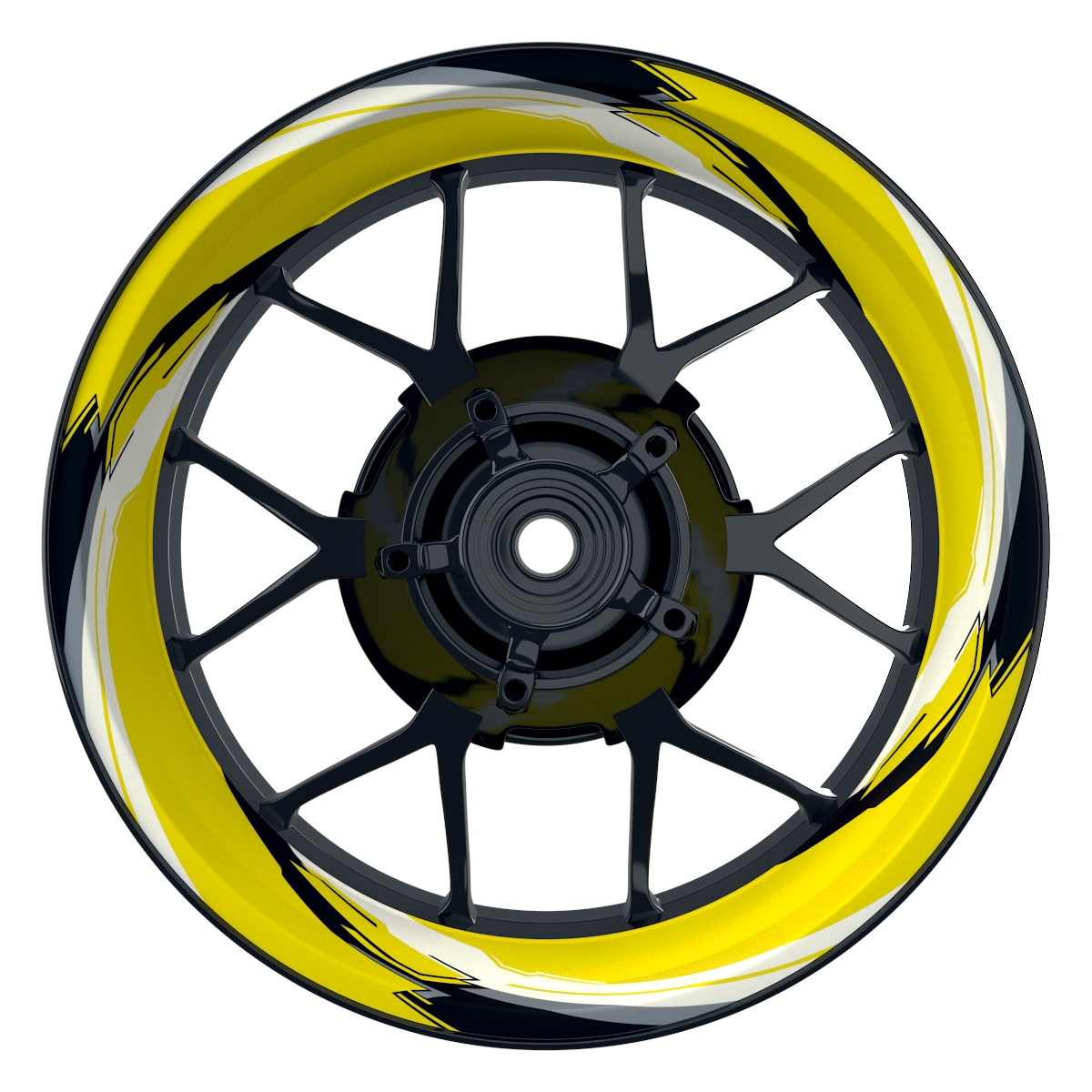 RACING V2 gelb Wheelsticker Felgenaufkleber