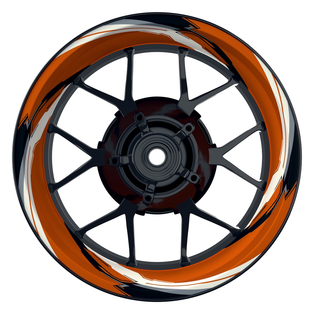 RACING V2 orange Wheelsticker Felgenaufkleber