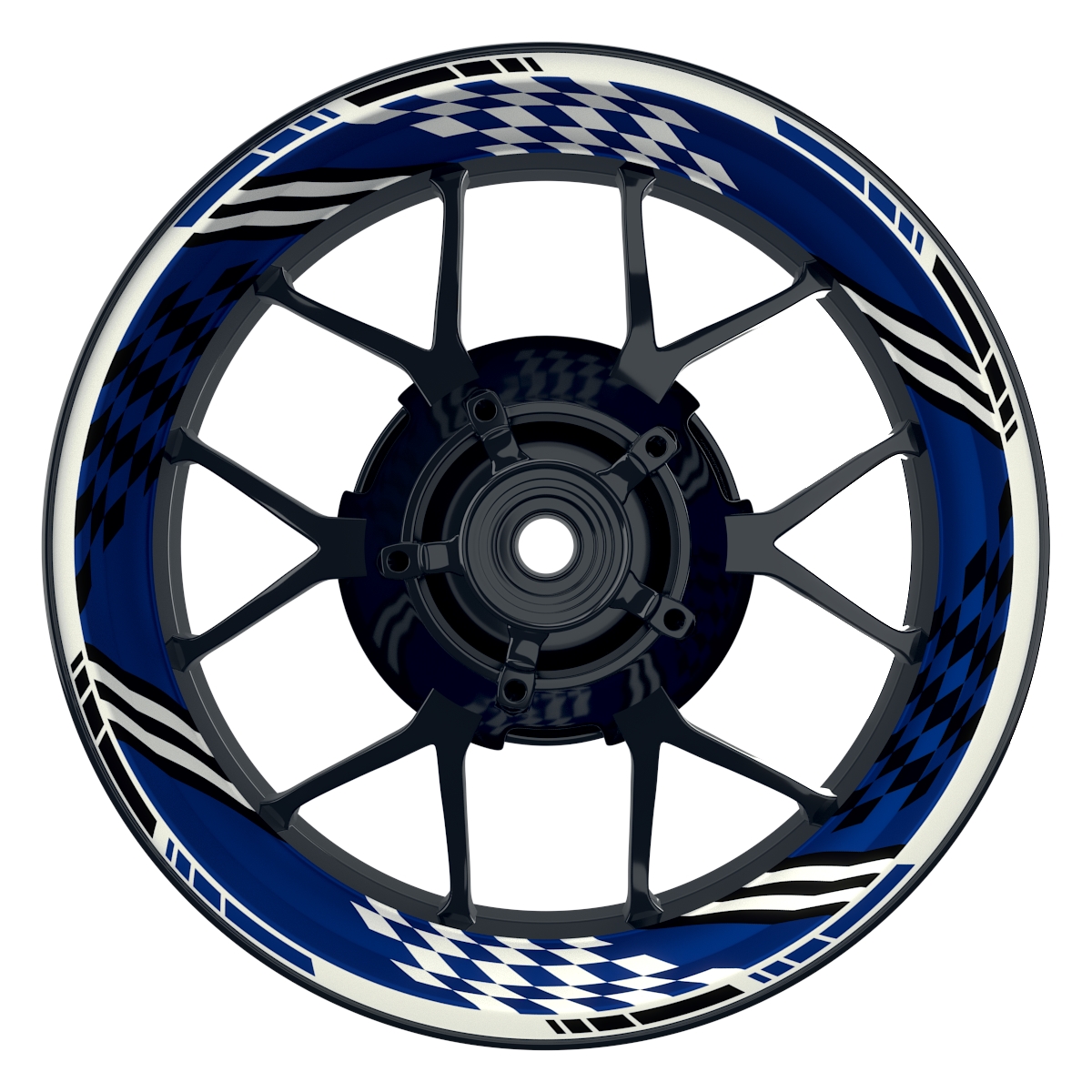 RACING V4 blau Wheelsticker Felgenaufkleber