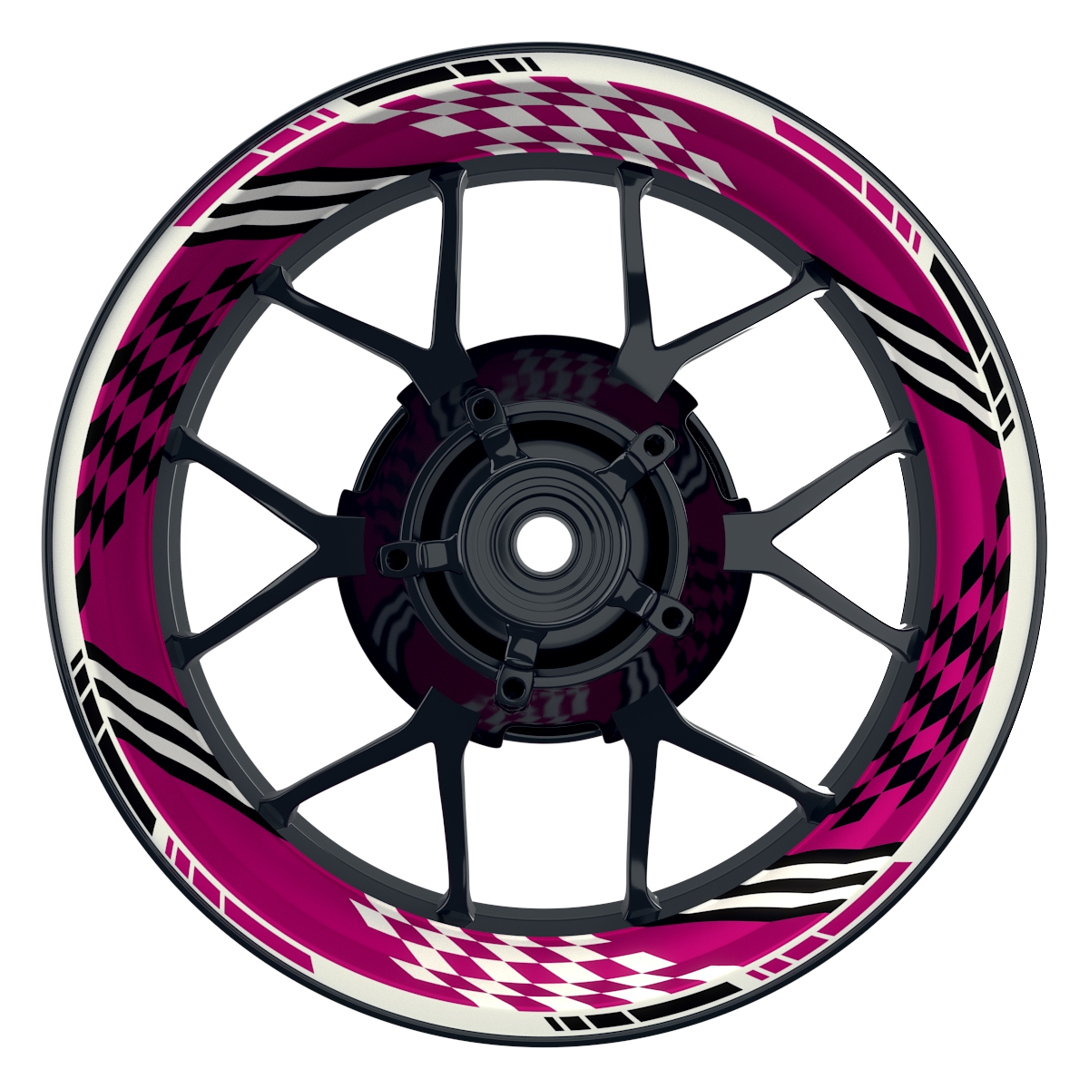 RACING V4 pink Wheelsticker Felgenaufkleber