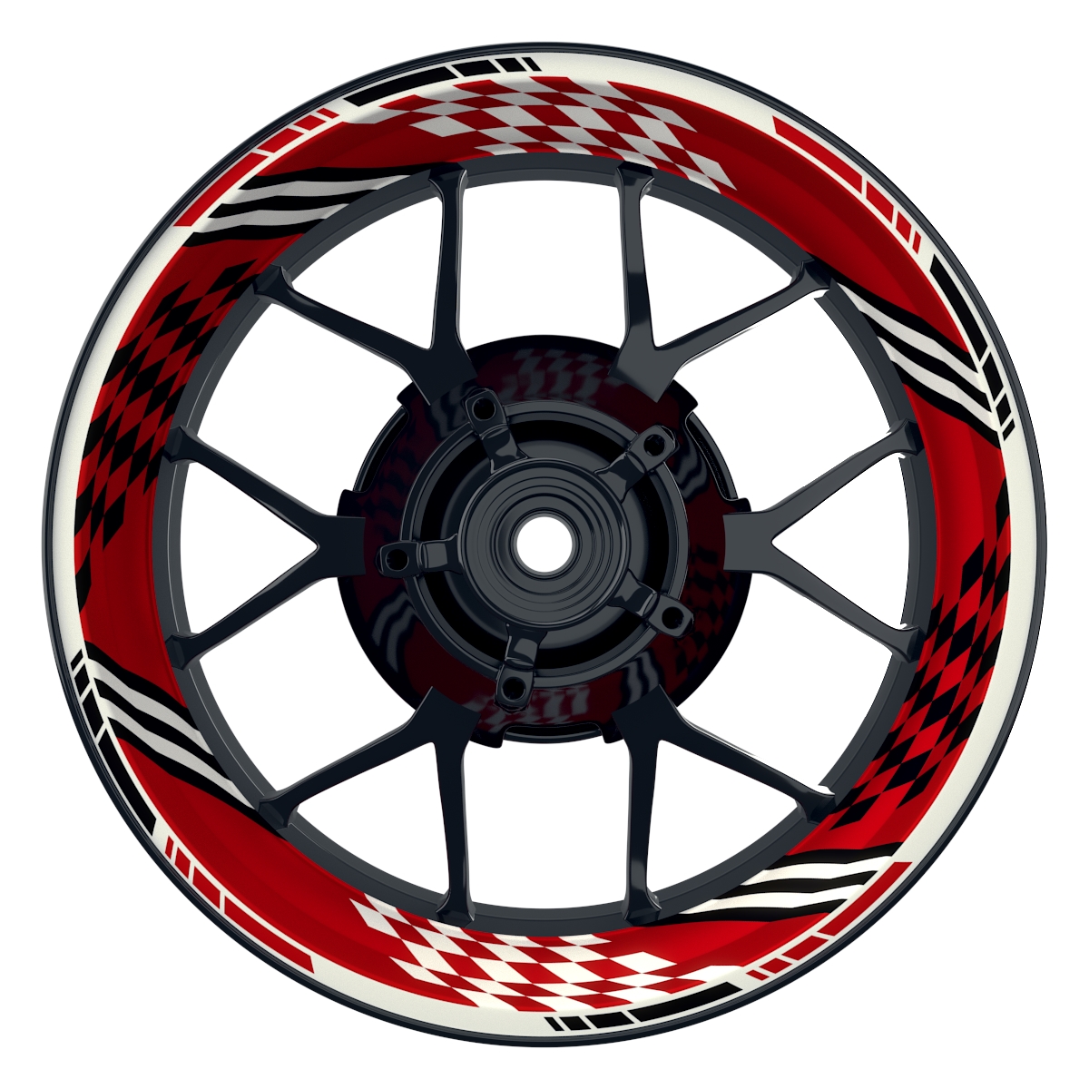 RACING V4 rot Wheelsticker Felgenaufkleber