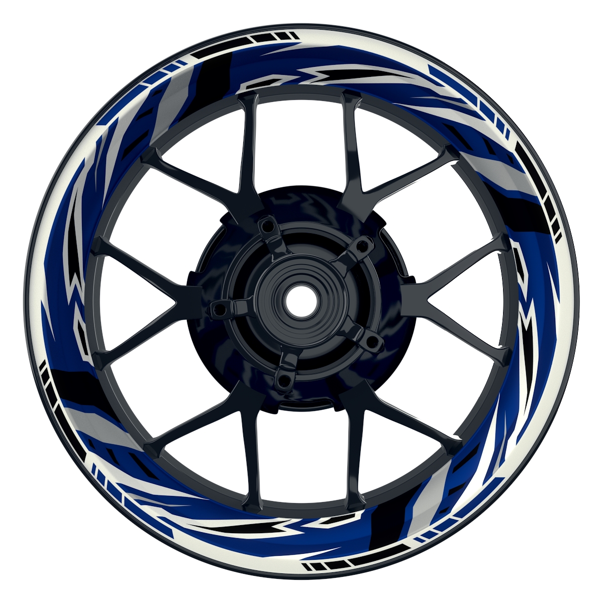 RACING V5 blau Wheelsticker Felgenaufkleber