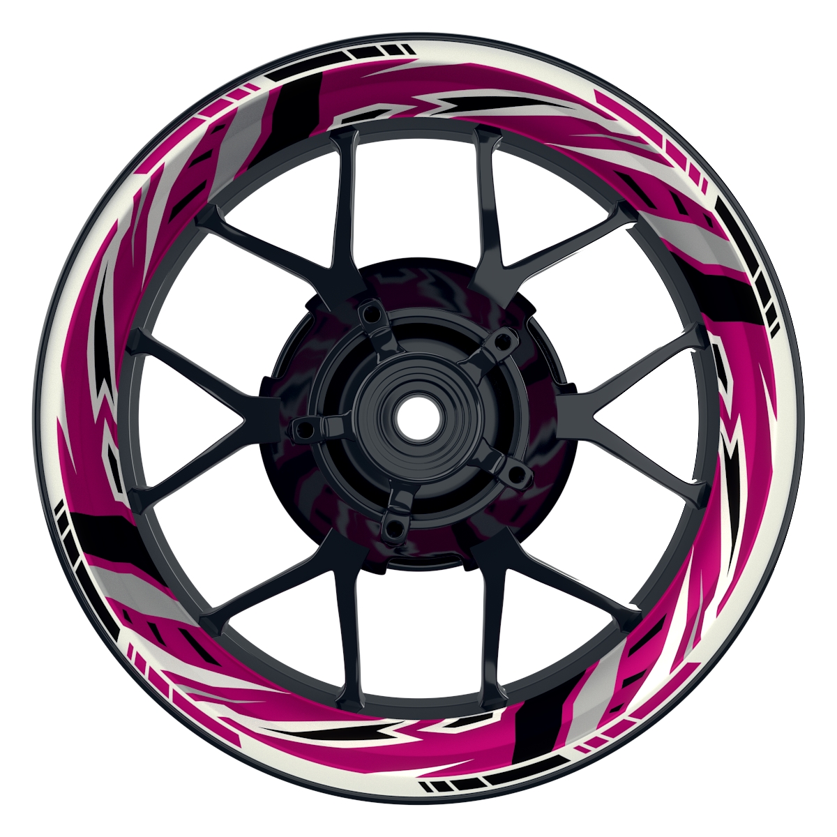 RACING V5 pink Wheelsticker Felgenaufkleber