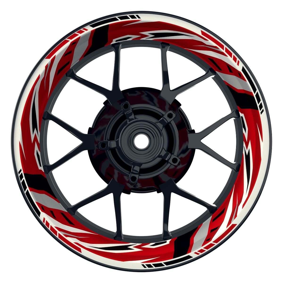 RACING V5 rot Wheelsticker Felgenaufkleber