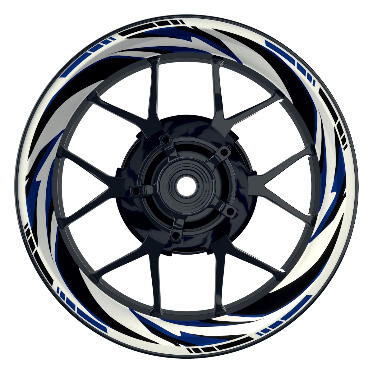 RACING V6 blau Wheelsticker Felgenaufkleber