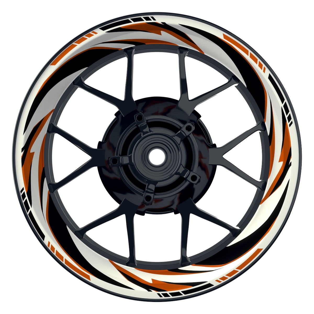RACING V6 orange Wheelsticker Felgenaufkleber