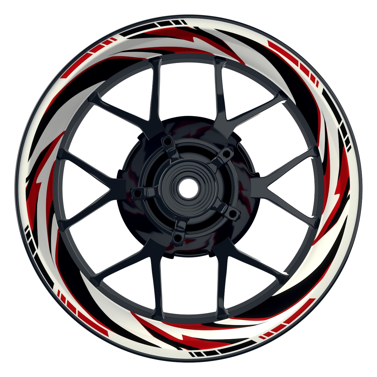 RACING V6 rot Wheelsticker Felgenaufkleber