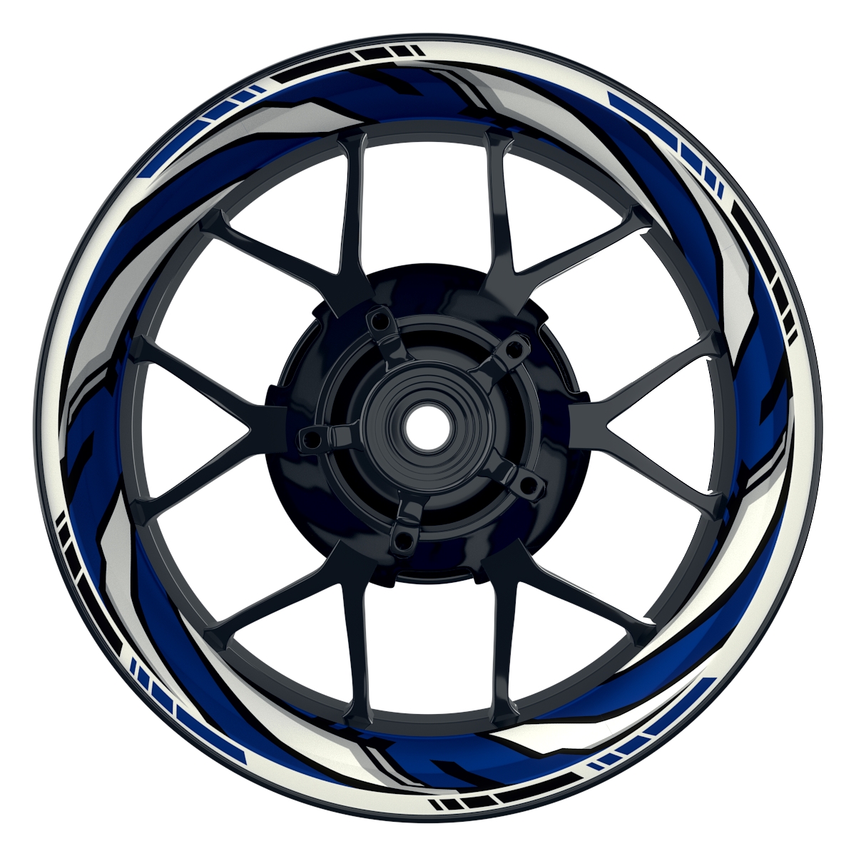 RACING V7 blau Wheelsticker Felgenaufkleber
