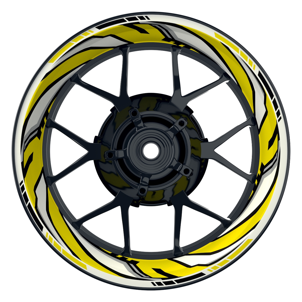RACING V7 gelb Wheelsticker Felgenaufkleber
