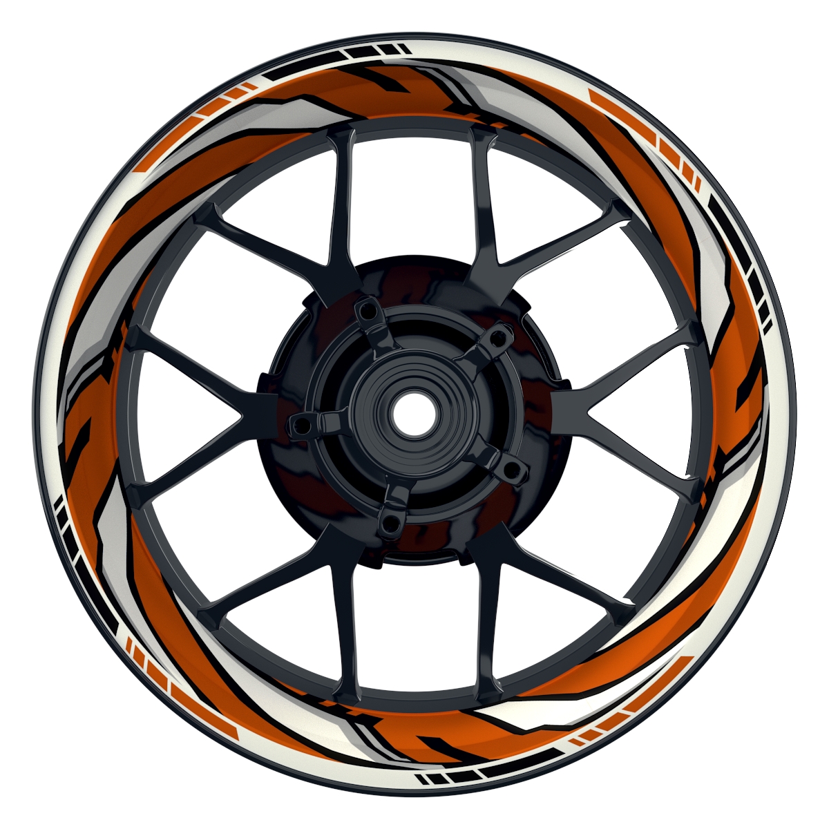 RACING V7 orange Wheelsticker Felgenaufkleber