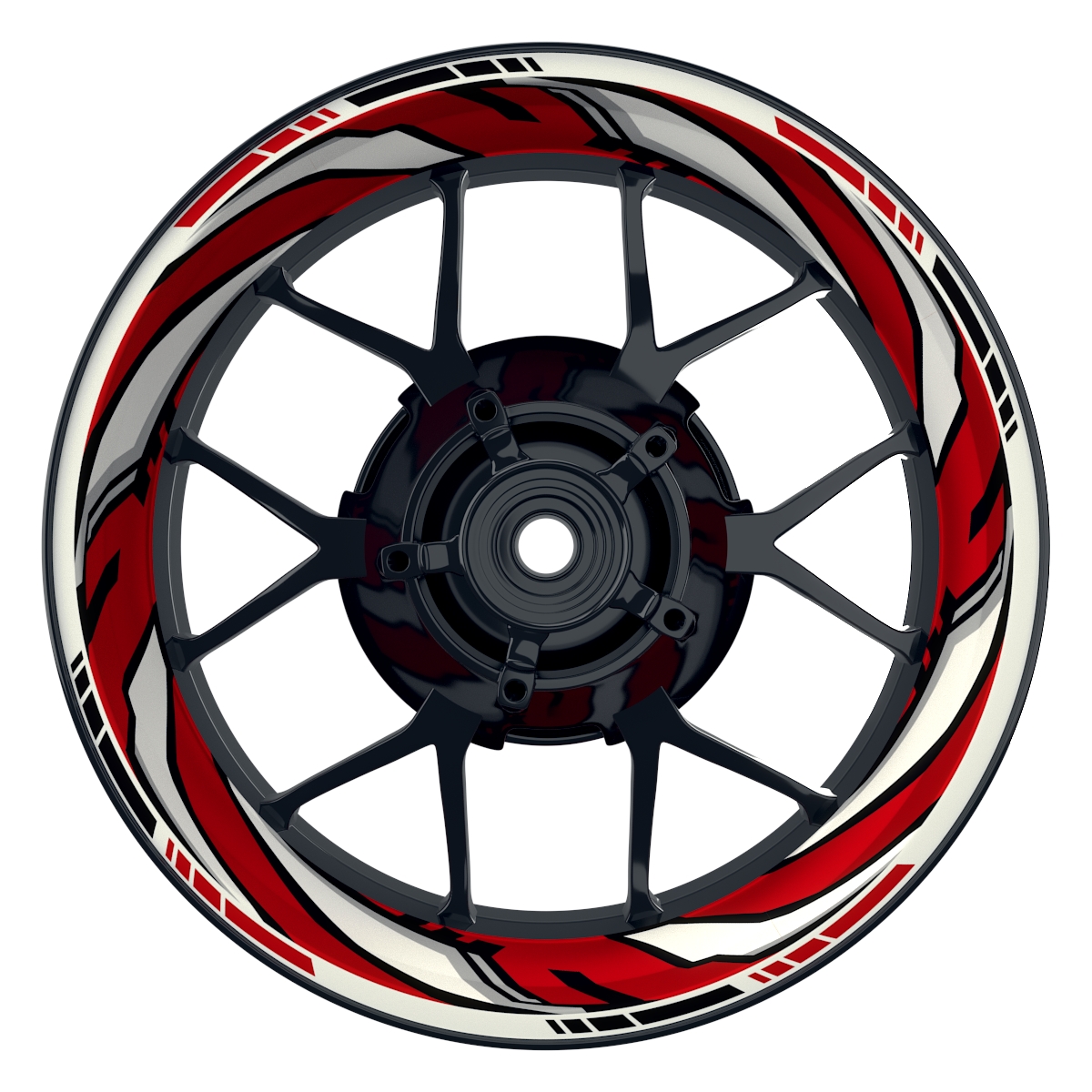 RACING V7 rot Wheelsticker Felgenaufkleber