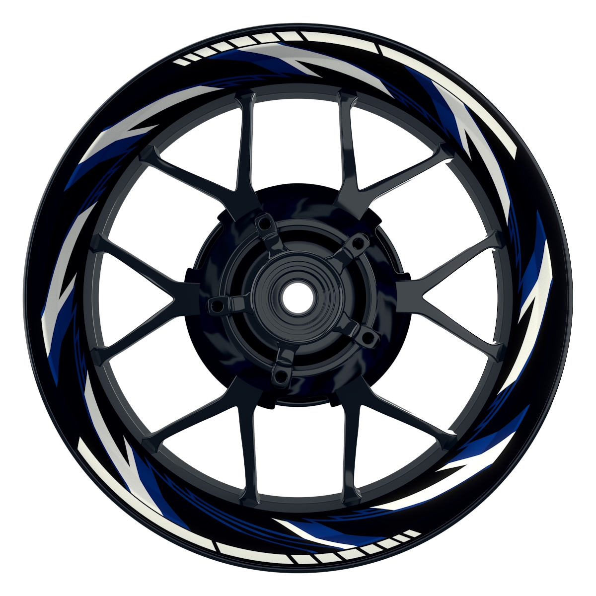 Razor schwarz neutral blau Wheelsticker Felgenaufkleber