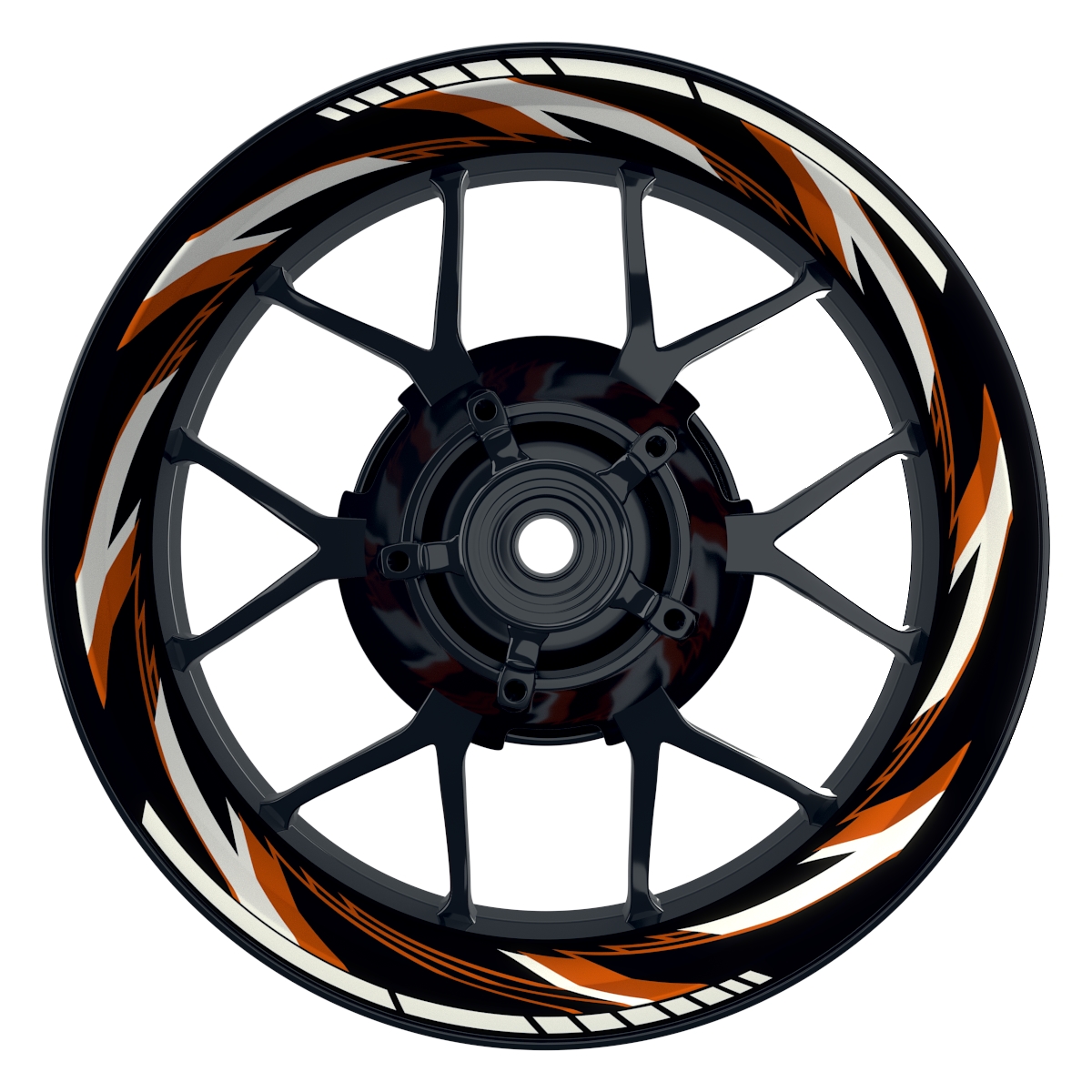 Razor schwarz neutral orange Wheelsticker Felgenaufkleber