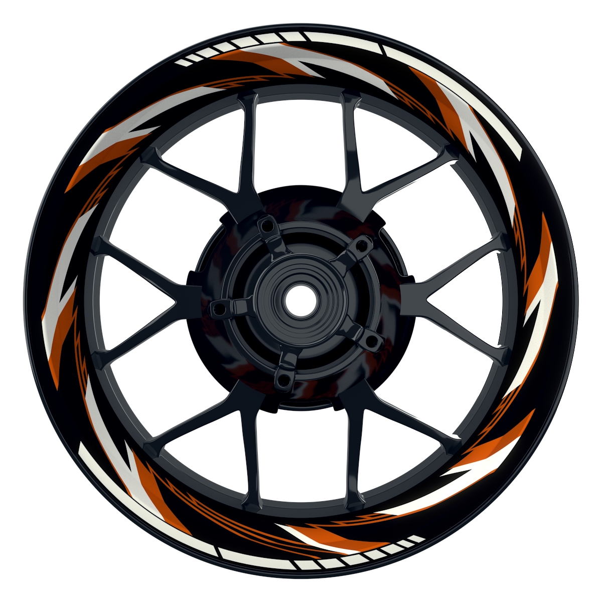 Razor schwarz neutral orange Wheelsticker Felgenaufkleber