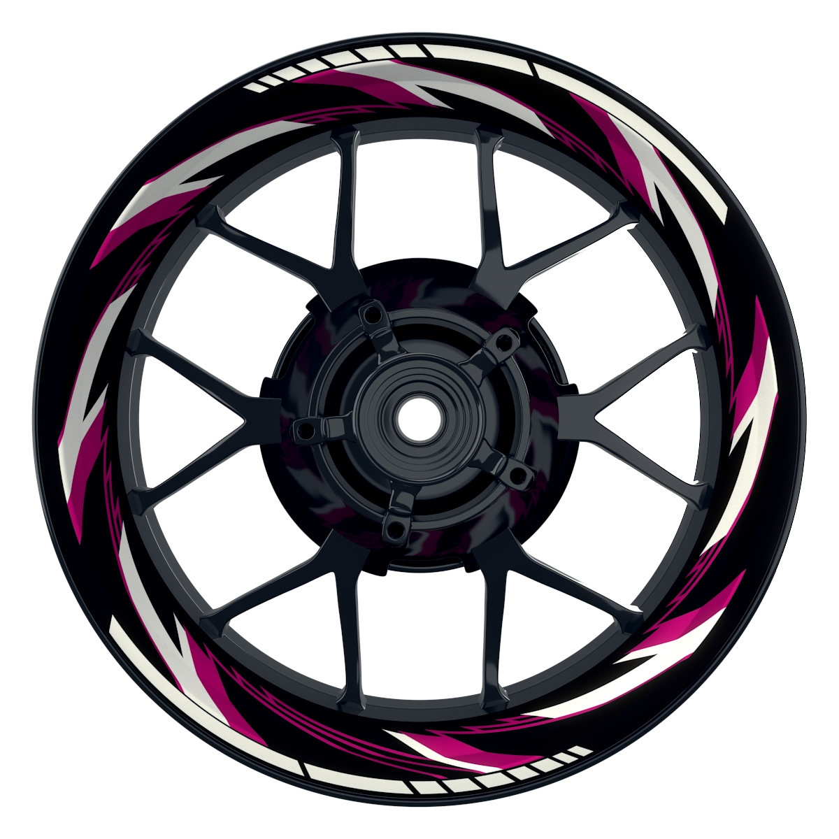 Razor schwarz neutral pink Wheelsticker Felgenaufkleber