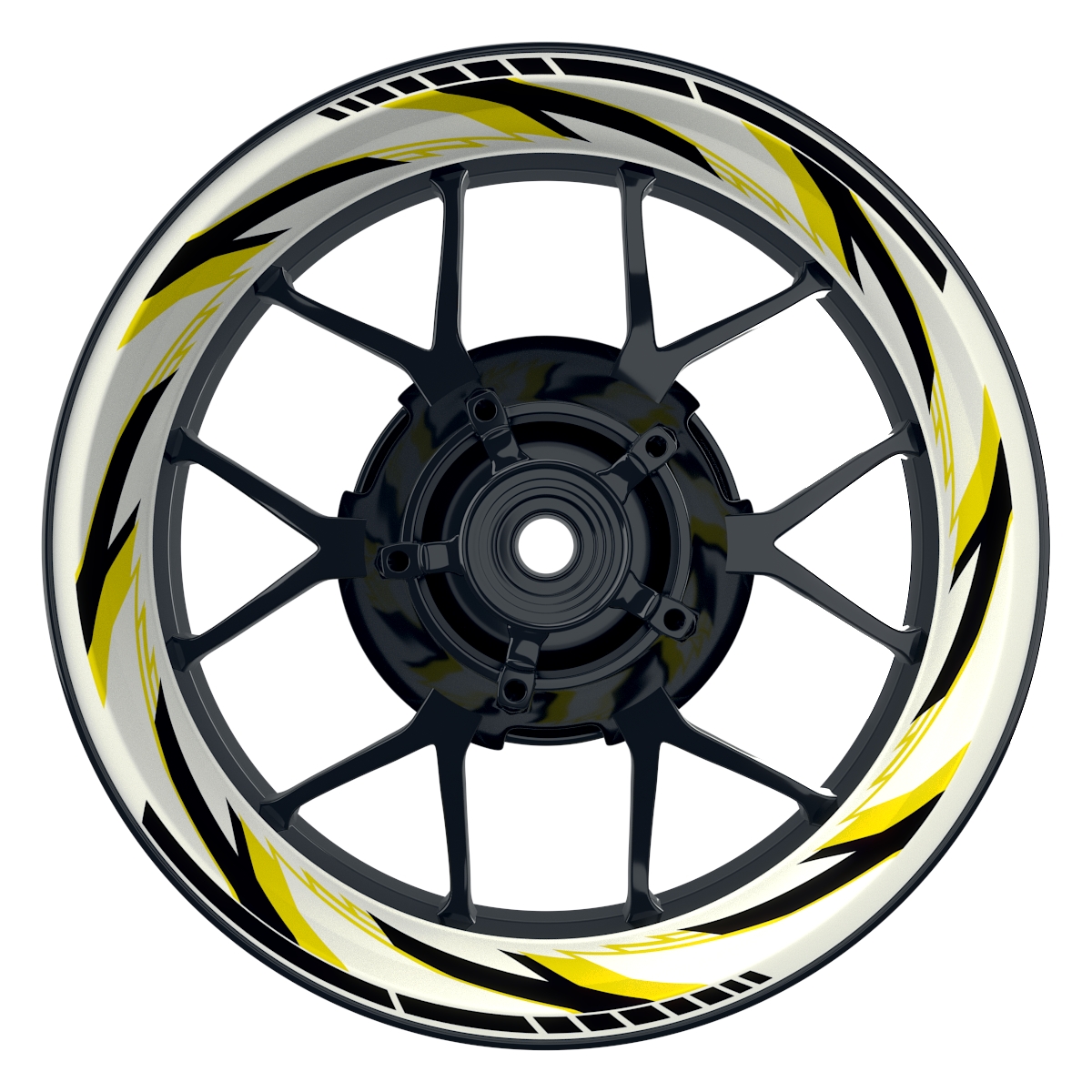 Razor weiss neutral gelb Wheelsticker Felgenaufkleber