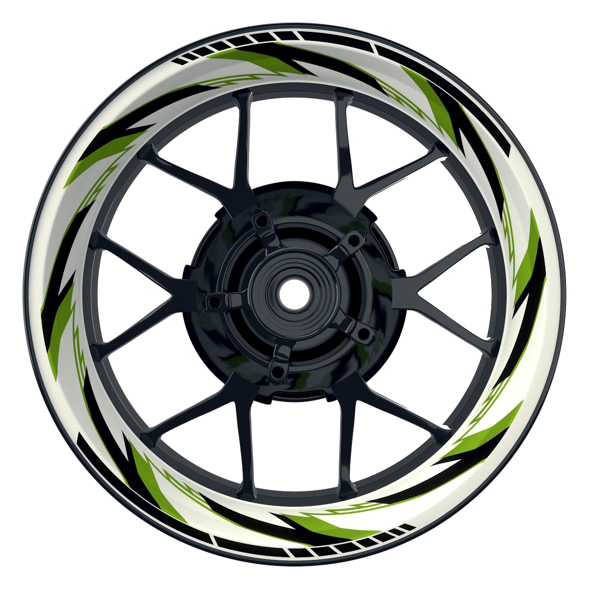 Razor weiss neutral gruen Wheelsticker Felgenaufkleber